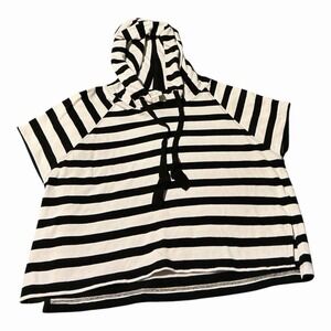 MAEVE By Anthropologie Boxy Short-Sleeve Hoodie Women's Size XS Oversized